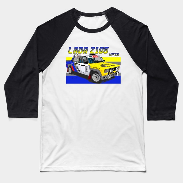 Lada 2105 VFTS Baseball T-Shirt by PjesusArt